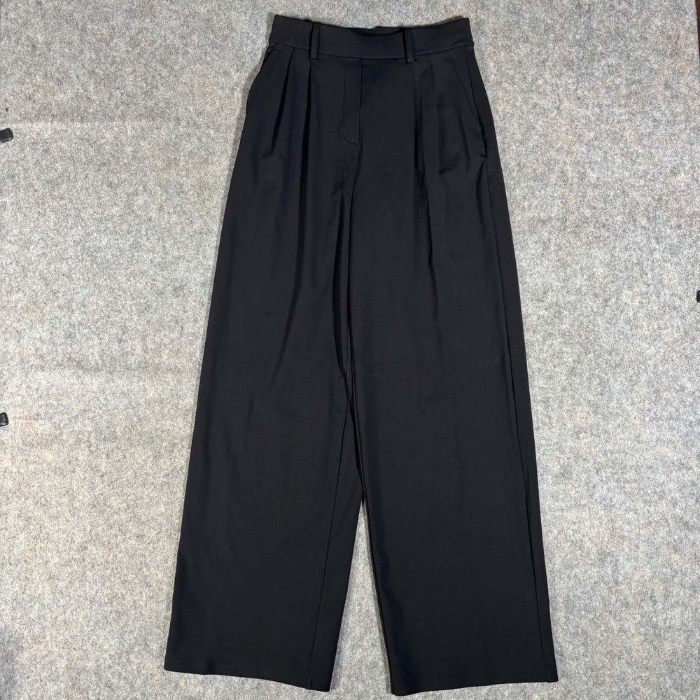 Lululemon Daydrift High-Rise Trouser Womens S Black Wide Leg Pleated Pants